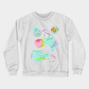 maximalist shapes garden delight with sparrow Crewneck Sweatshirt